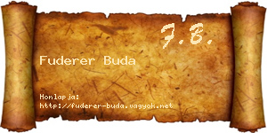 Fuderer Buda névjegykártya